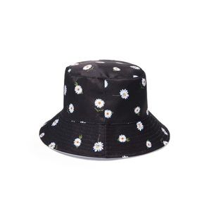 Alice + Olivia Reversible Bucket Hat cute daisies black white